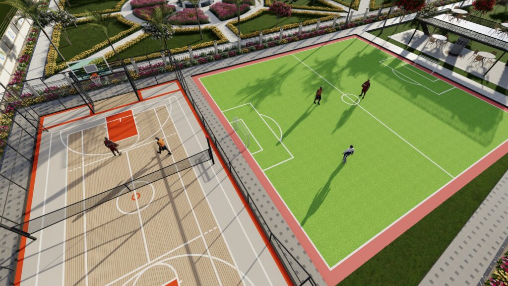 Basketball & Tennis Court